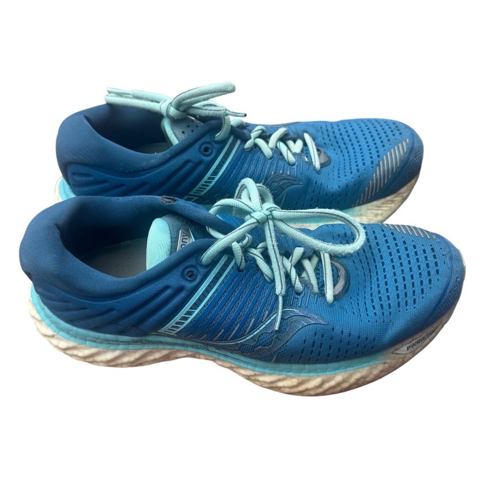 Saucony Triumph 17 Running Shoes Womens 9 Blue Good PWRRUN+ FORMFIT Sneakers‎